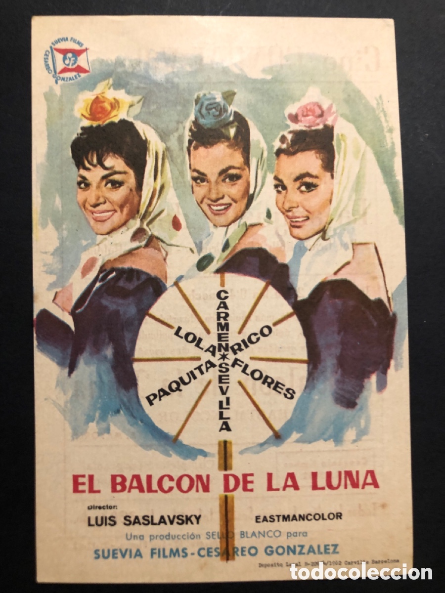 Cine: Programa el balc&oacute;n de la luna carmen sevilla Lola flores con publicidad cine condal villarreal A9