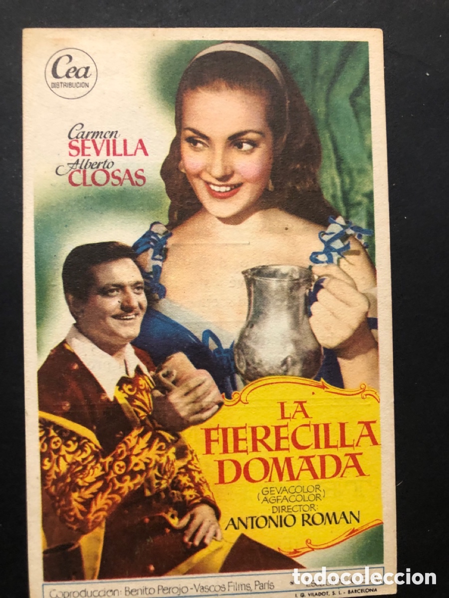 Cine: Programa la Fierecilla domada carmen sevilla con publicidad teatro circo A9