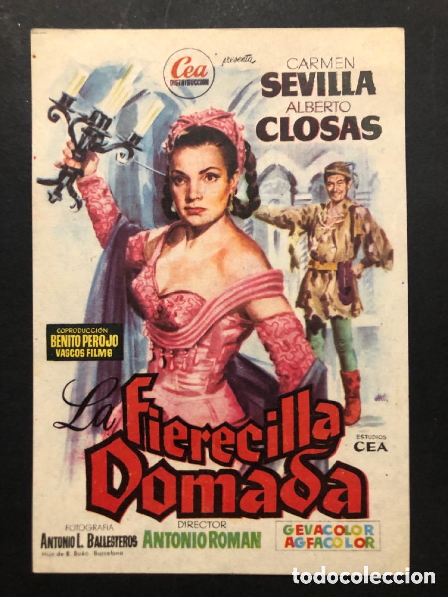 Cine: Programa la Fierecilla domada carmen sevilla con publicidad teatro espa&ntilde;ol A9