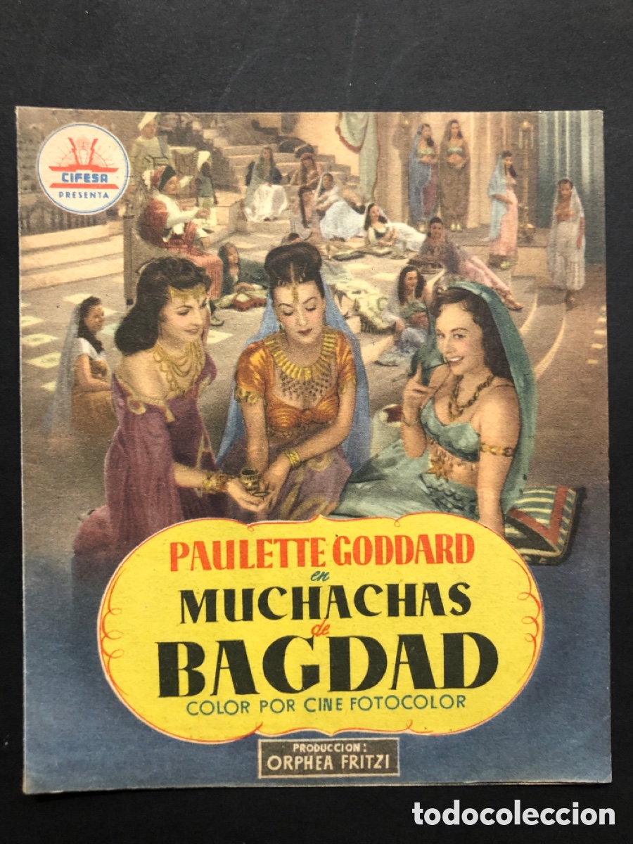 Cine: Programa muchachas de Bagdad carmen sevilla con publicidad cine D,or valencia A9