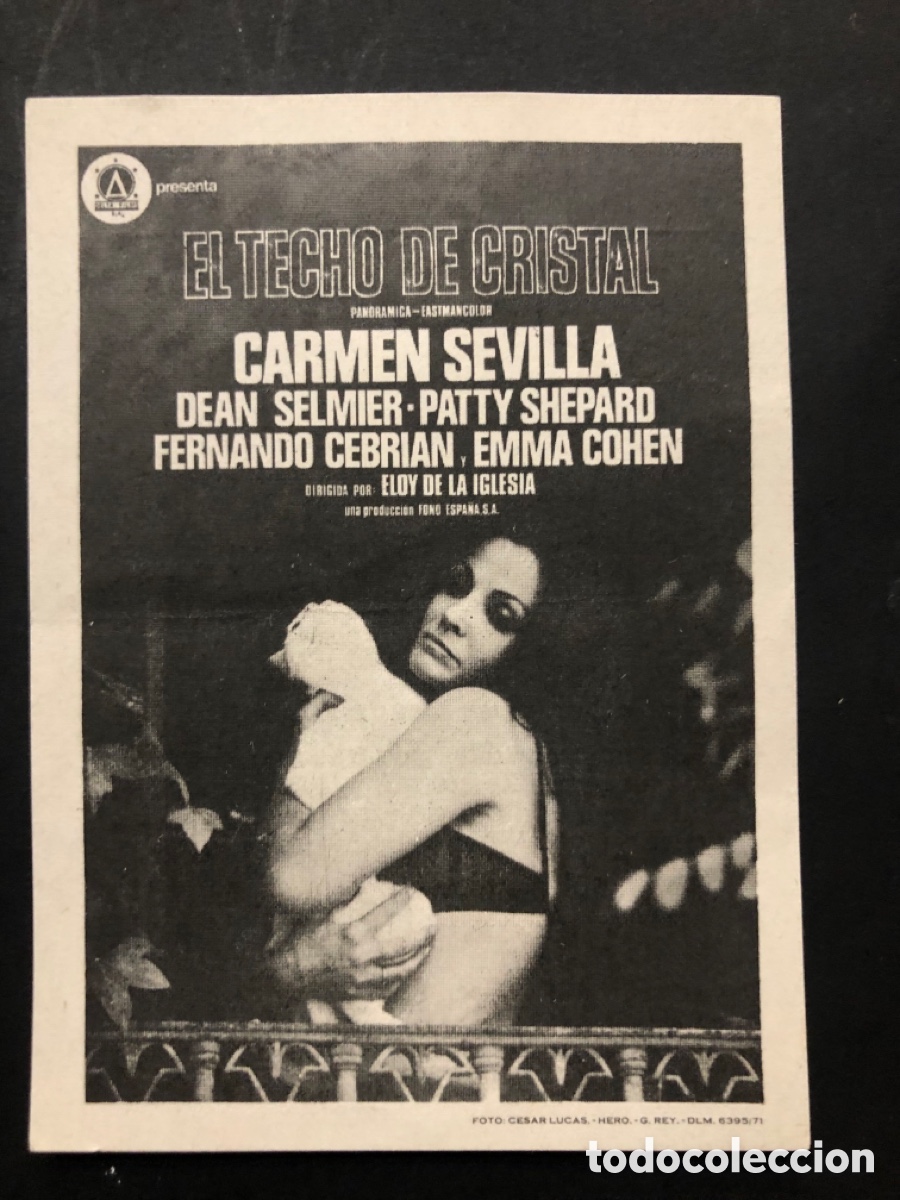 Cine: Programa el techo de Cristal carmen sevilla con publicidad cine Rialto carmona A9
