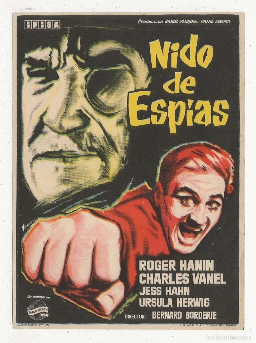 Cine: NIDO DE ESPIAS - PROGRAMA FOLLETO DE MANO CINE - Foto 1