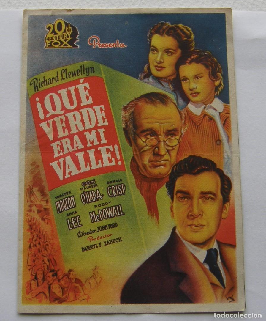 Cine: PROGRAMA DE CINE QUE VERDE ERA MI VALLE - Foto 1