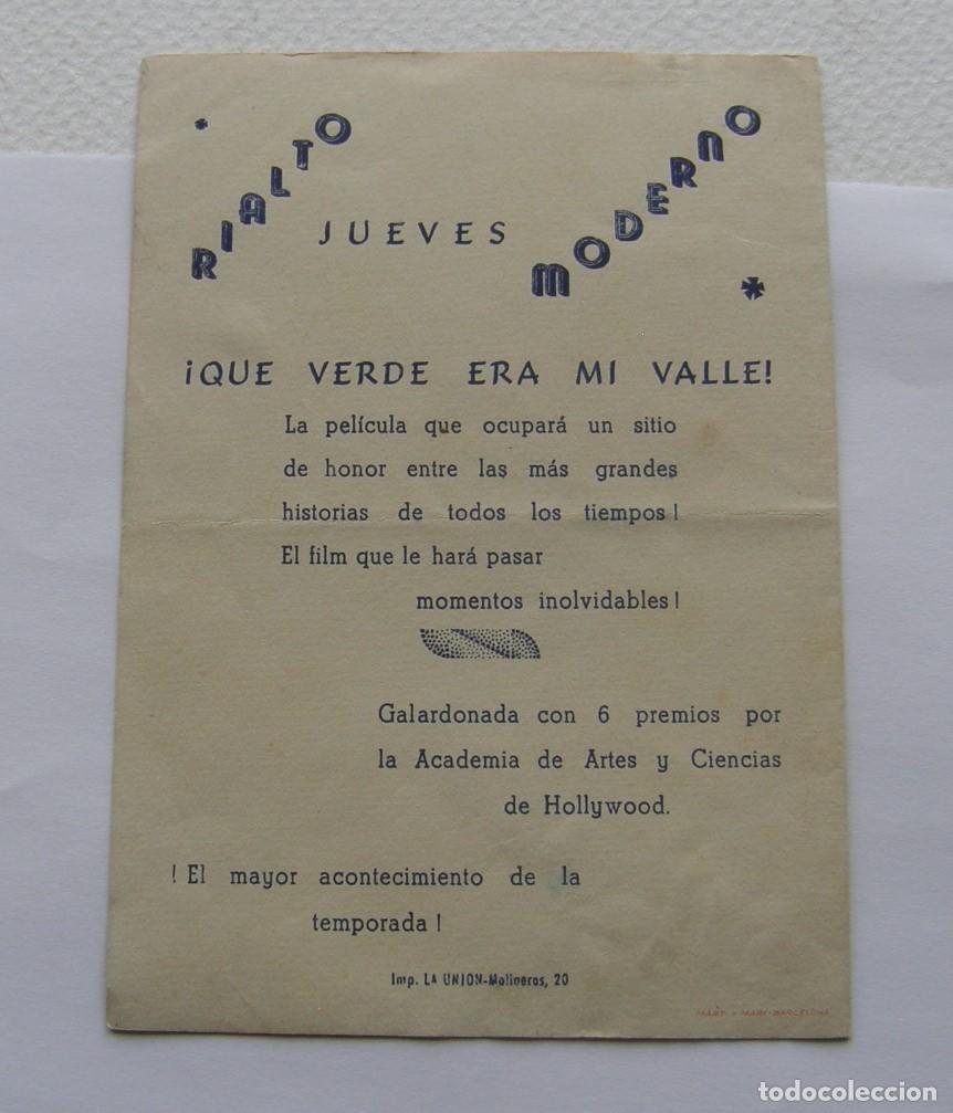Cine: PROGRAMA DE CINE QUE VERDE ERA MI VALLE - Foto 3