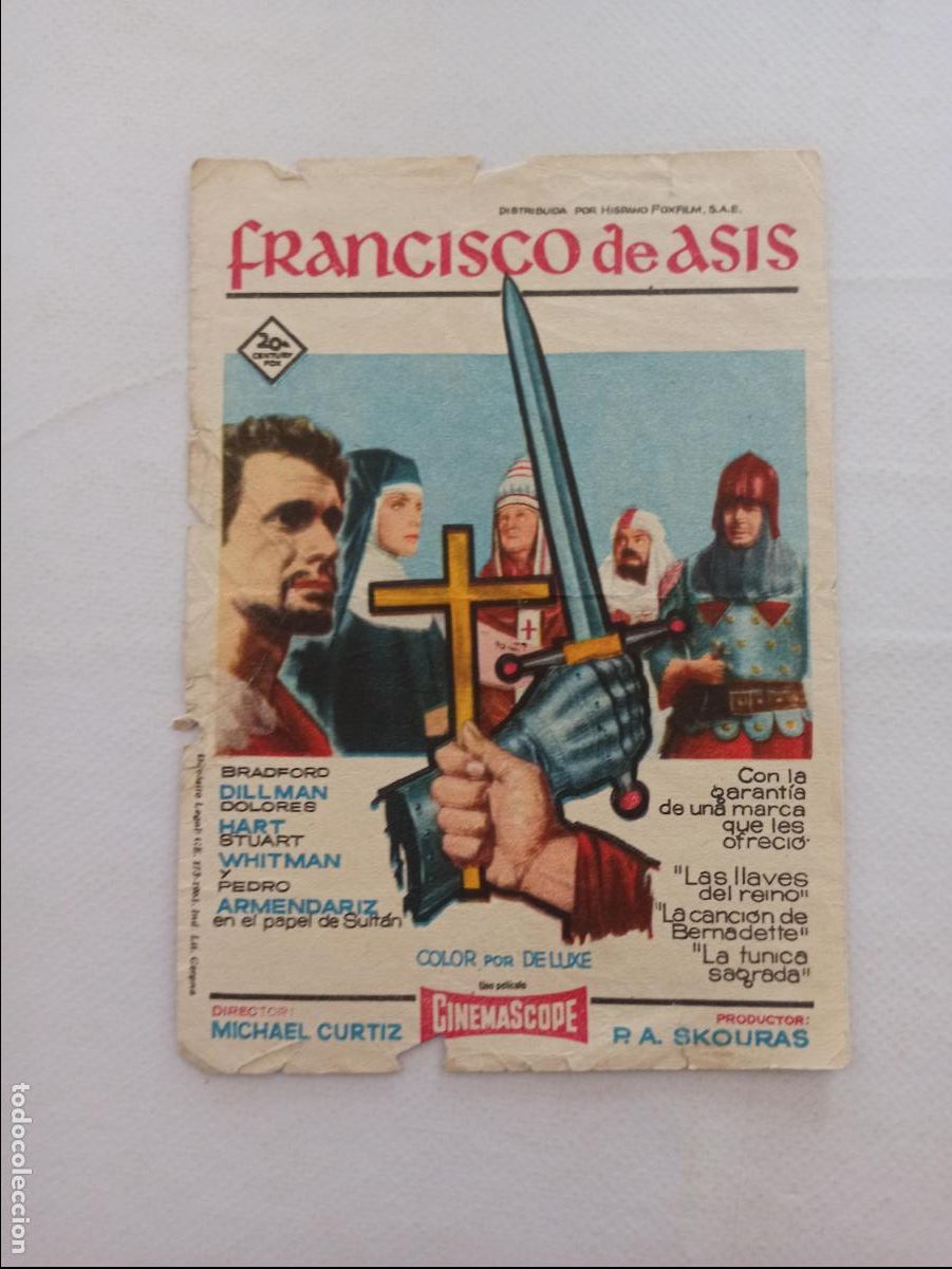 Cine: FOLLETO DE MANO - FRANCISCO DE ASIS (147D) - Foto 1