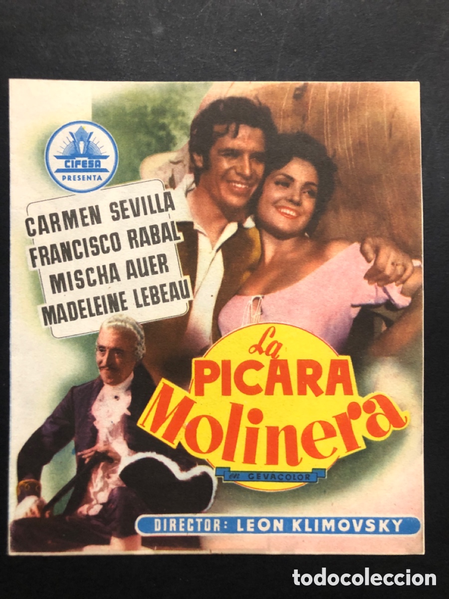 Cine: Programa la p&iacute;cara molinera carmen sevilla con publicidad cine avenida valencia A9
