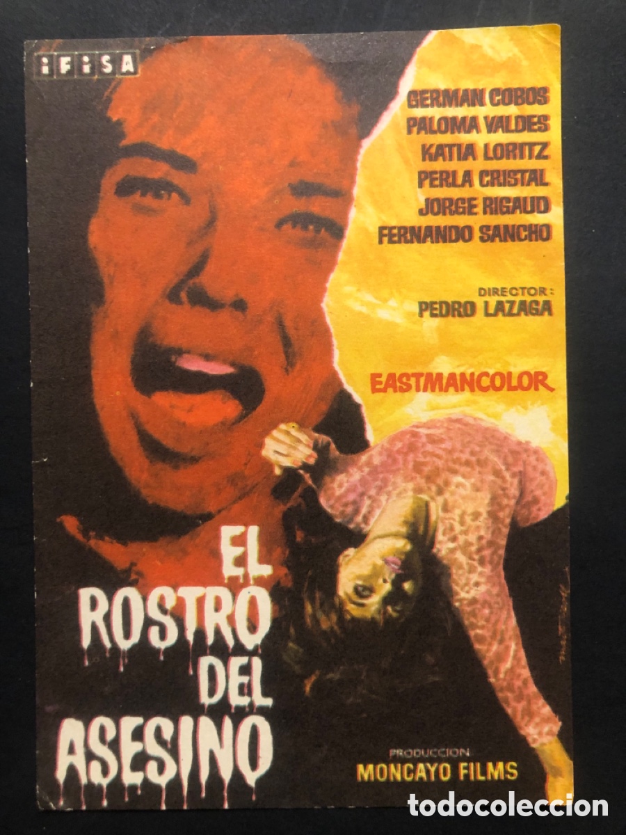  Flyers Publicitaires de films Anciens: Programa el rostro del asesino German cobos con publicidad cine espa&ntilde;a Vall de uxo A9