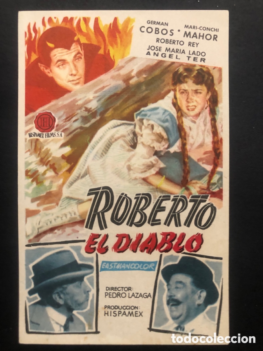  Foglietti di film di film antichi di cinema: Programa Roberto el diablo German cobos con publicidad cine Gades cadiz A9