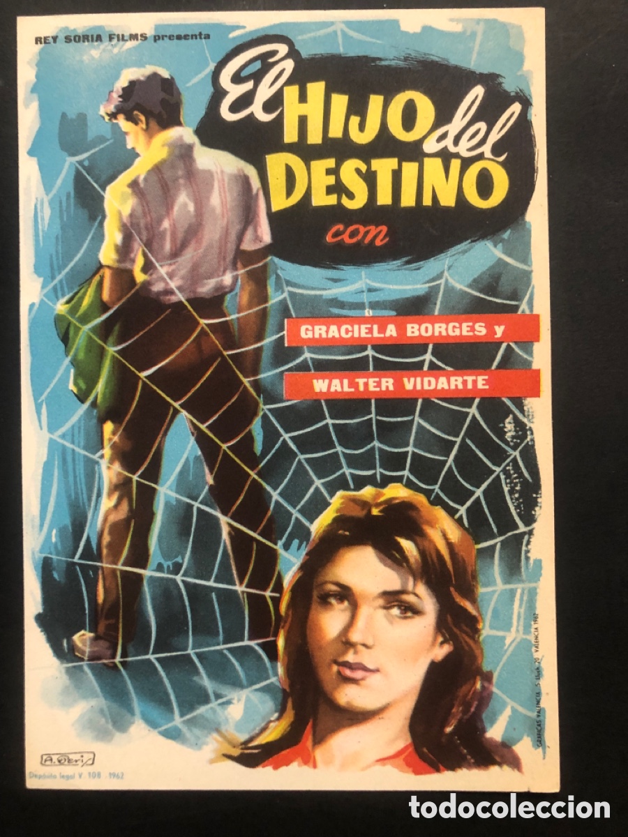  Foglietti di film di film antichi di cinema: Programa el hijo del destino Graciela Borges A9