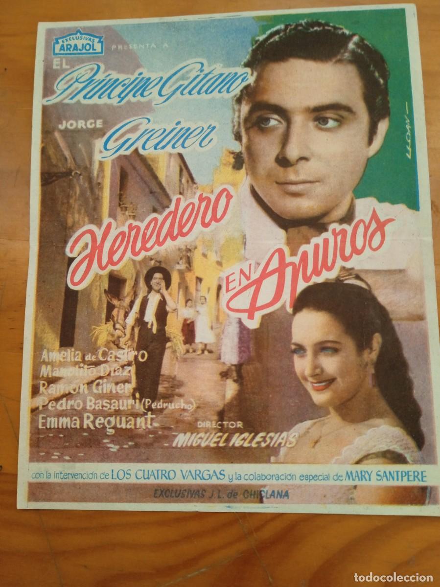 Cine: TAMMY- PROGRAMA DE CINE DE LA PELICULA -- HEREDERO EN APUROS C.T.