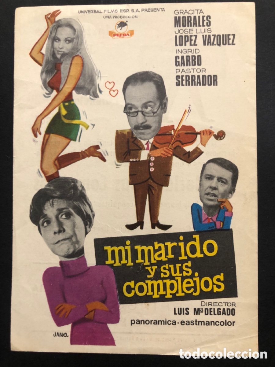 Cinema: Programa mi marido y sus complejos gracita morales con publicidad cine Alegr&iacute;a Almendralejo A9
