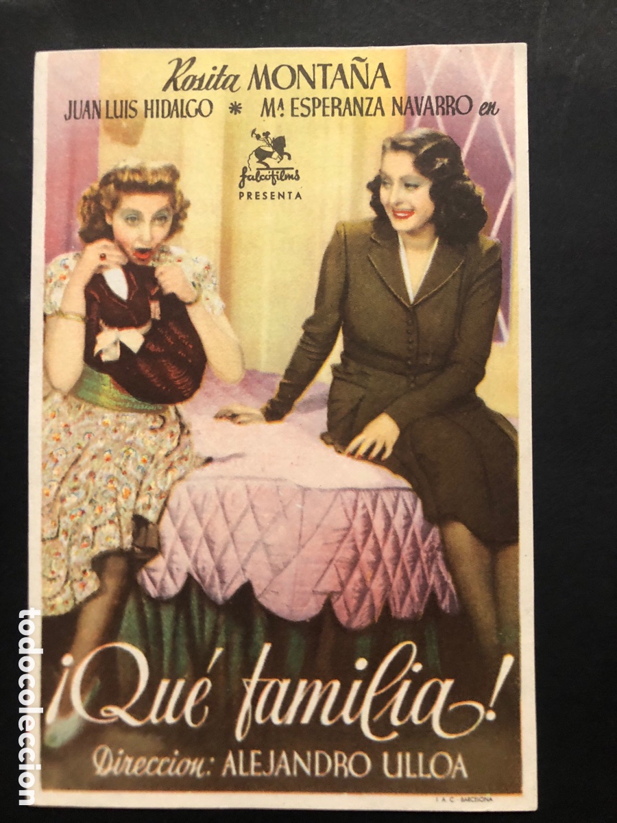 Folhetos de m&atilde;o de filmes antigos de cinema: Programa que familia Rosita Monta&ntilde;a con publicidad cinema vi&ntilde;es lerida A9