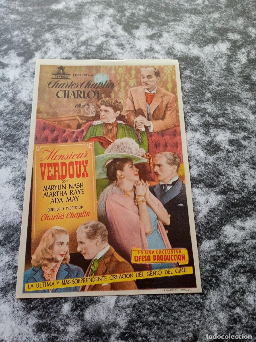 Folhetos de m&atilde;o de filmes antigos de cinema: Monsieur Verdoux