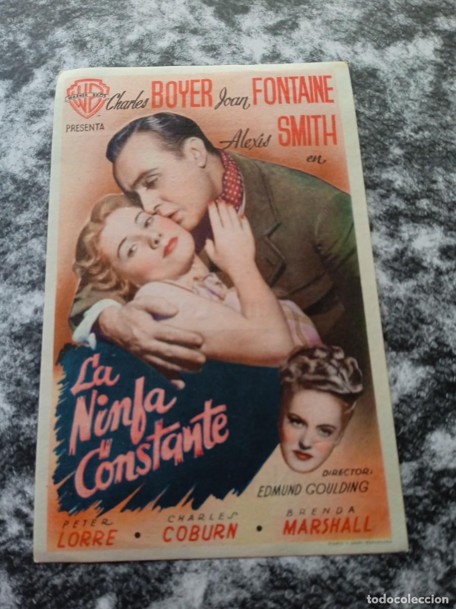 Folhetos de m&atilde;o de filmes antigos de cinema: La ninfa constante con publicidad Gran Cine Espa&ntilde;a