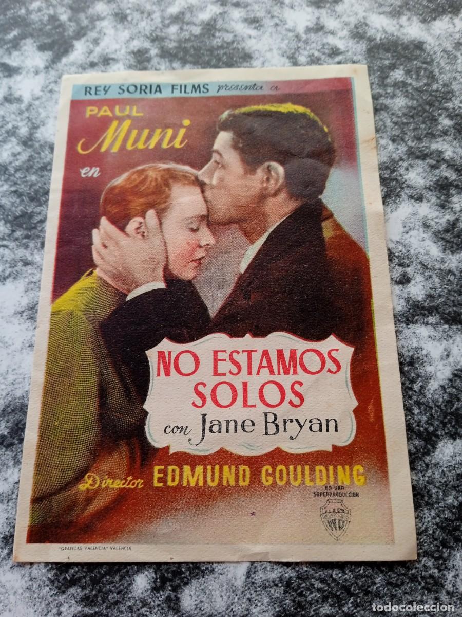 Folhetos de m&atilde;o de filmes antigos de cinema: No estamos solos con sello Antonio Garc&iacute;a del &Aacute;guila Terraza Oriente y Pav&iacute;a Almer&iacute;a