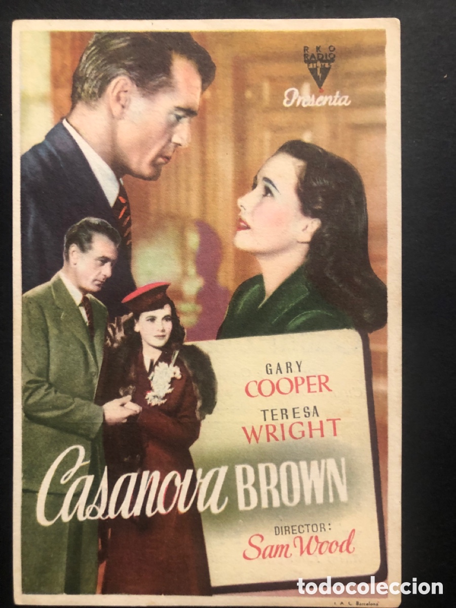 Cine: Programa casanova brown Gary Cooper con publicidad cine marina valencia A10