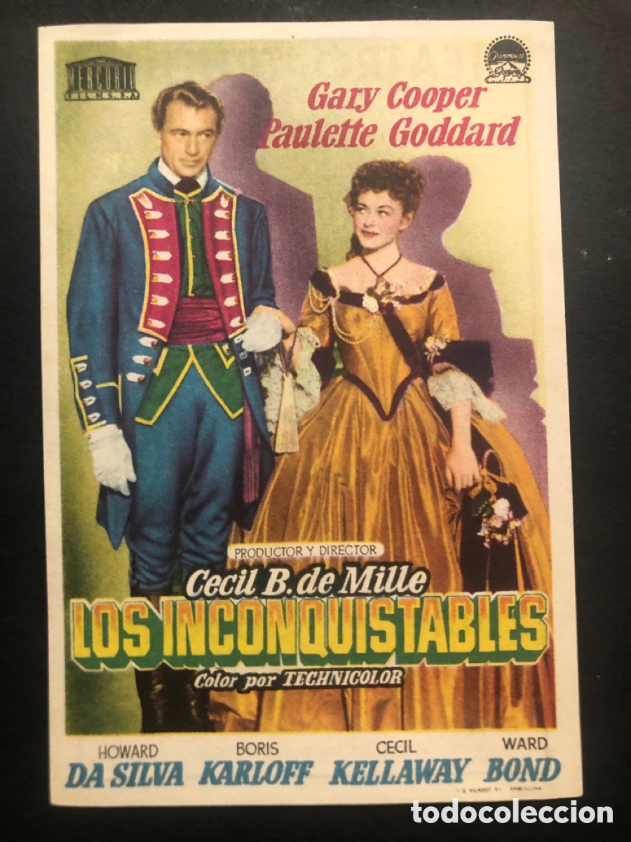 Cine: Programa los inconquistables Gary Cooper con publicidad Teatro trueba A10 - Foto 1