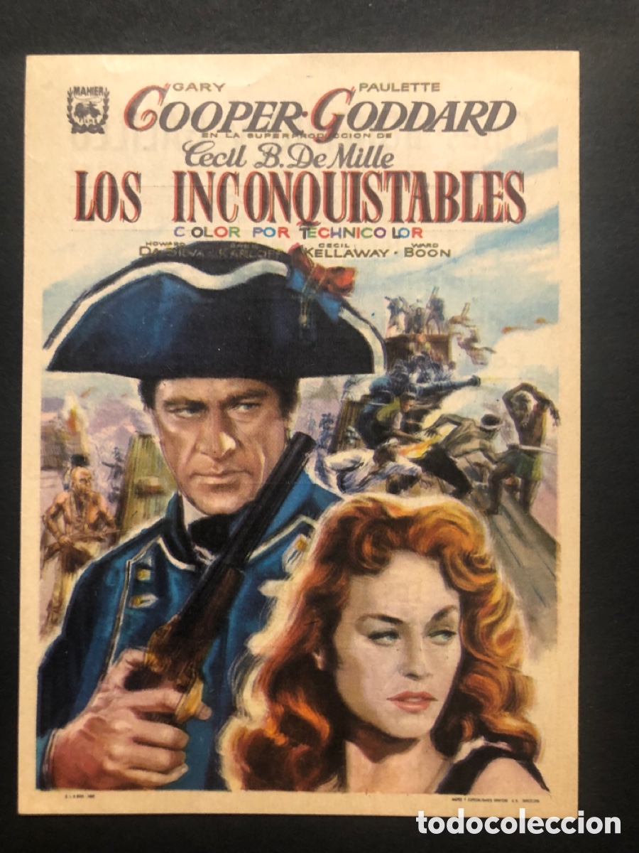 Cine: Programa los inconquistables Gary Cooper con publicidad cines bohemio y galileo A10 - Foto 1