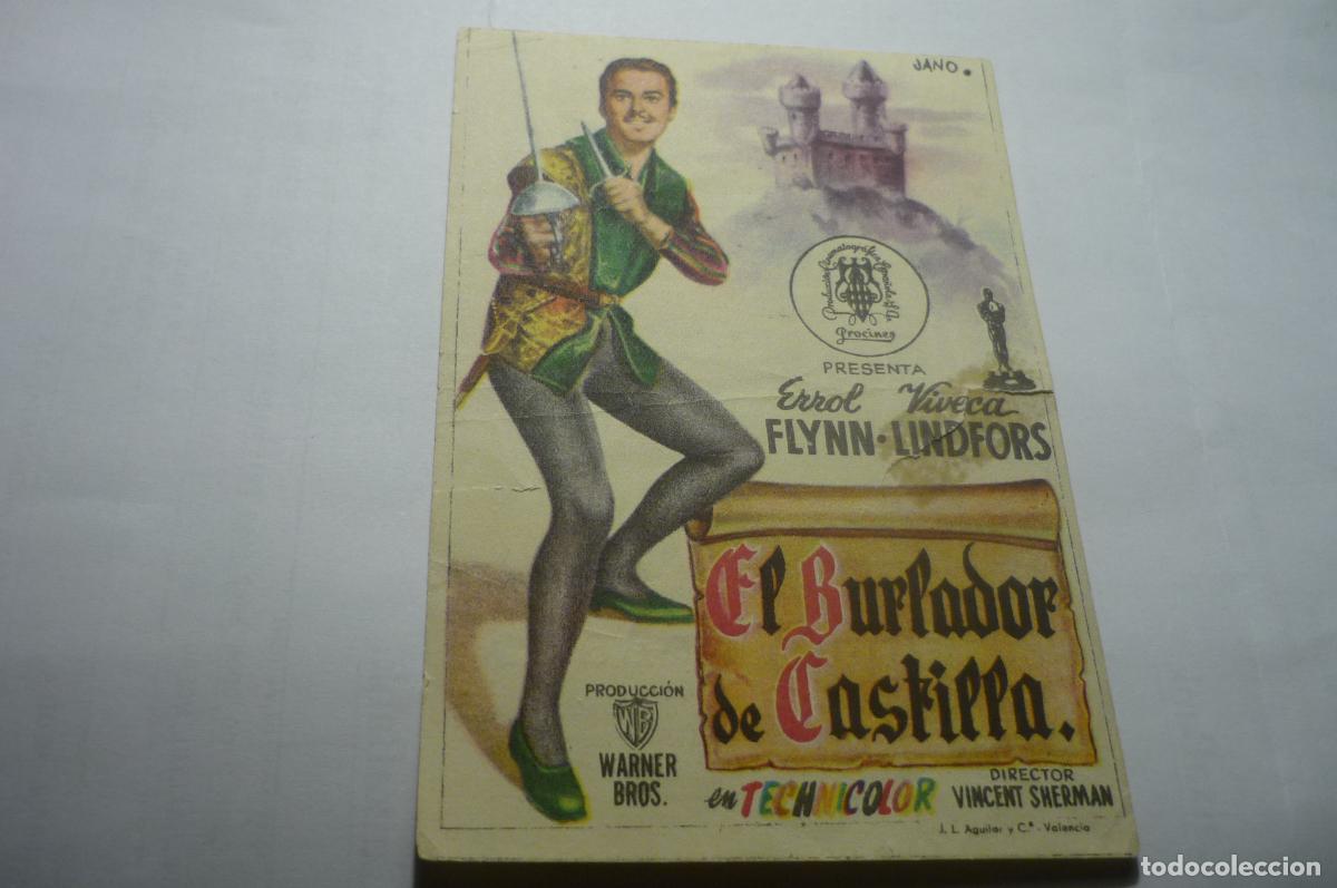 Cine: programa el burlador de castilla erol flynn publicidad kursaal montblanch