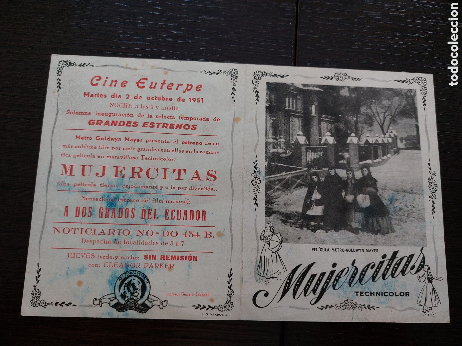 Cine: Programa doble Mujercitas con June Allison ; Cine Euterpe - Foto 1