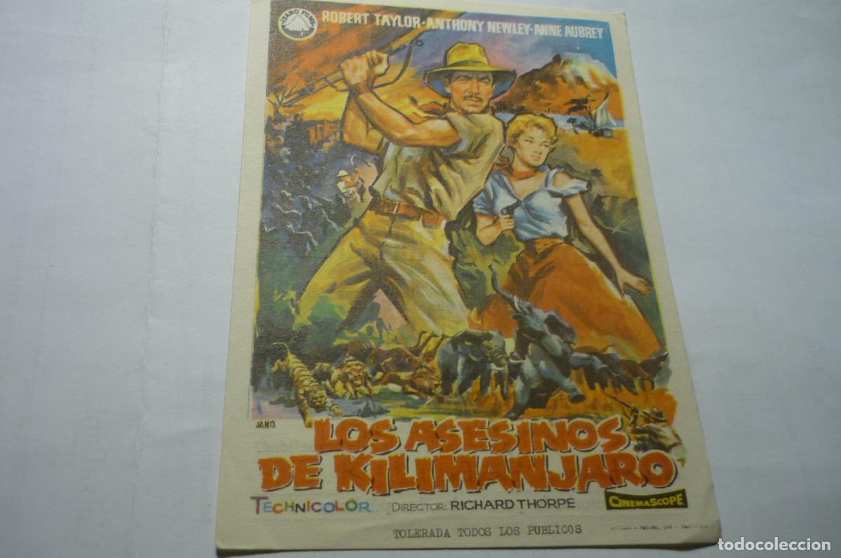 Cine: programa los asesinos de kilimanjaro.-robert taylor publicidad - Foto 1
