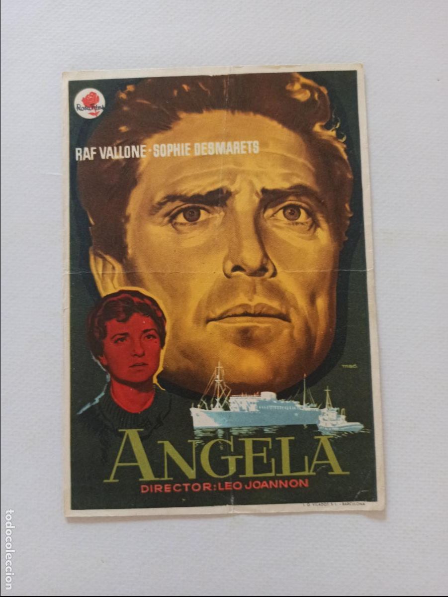 Cine: FOLLETO DE MANO - ANGELA - RAF VALLONE (148L) - Foto 1