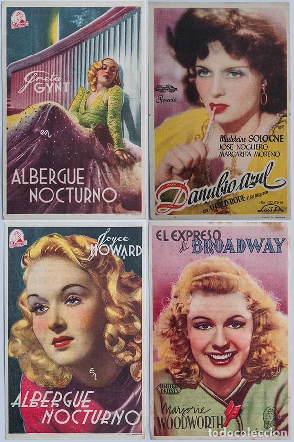 Cine: 4 Programas antiguos de pel&iacute;culas. Folletos de mano. - Foto 1
