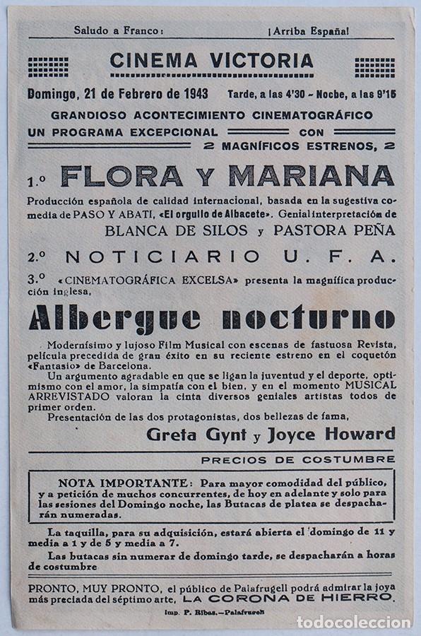 Cine: 4 Programas antiguos de pel&iacute;culas. Folletos de mano. - Foto 6