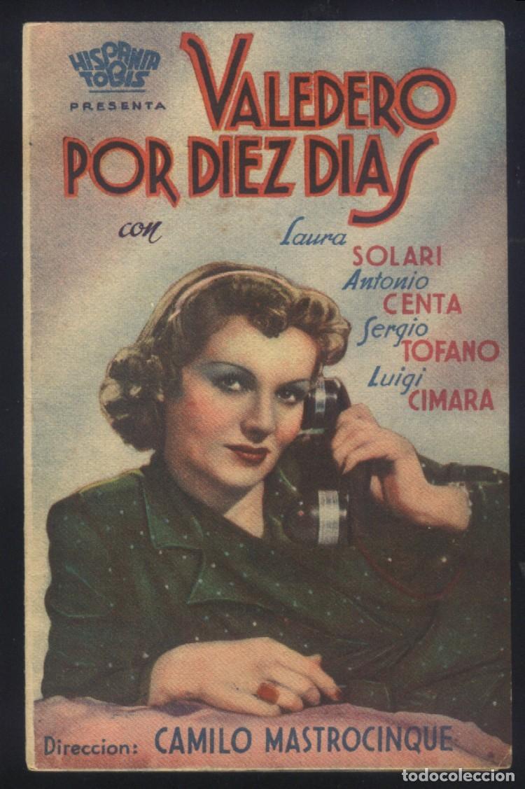 Folhetos de m&atilde;o de filmes antigos de cinema: Q-11263- VALEDERO POR DIEZ DIAS (DOBLE) LAURA SOLARI - ANTONIO CENTA - SERGIO TOFANO