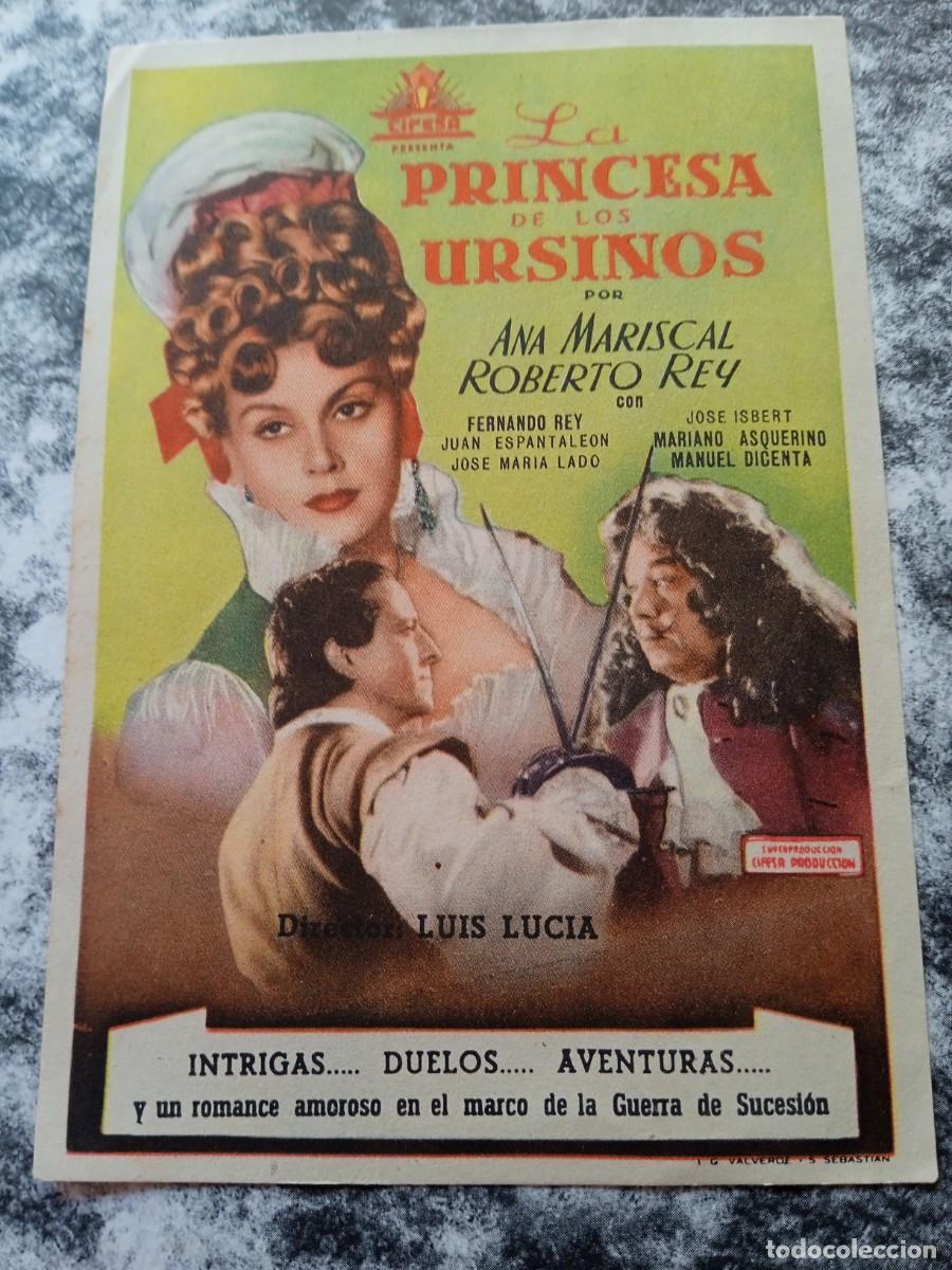 Flyers Publicitaires de films Anciens: La princesa de los Ursinos con Sello Cinema Ceres