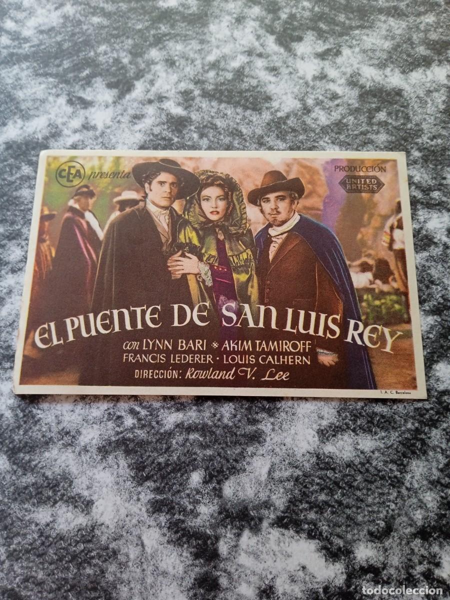  Flyers Publicitaires de films Anciens: El puente de San Luis rey