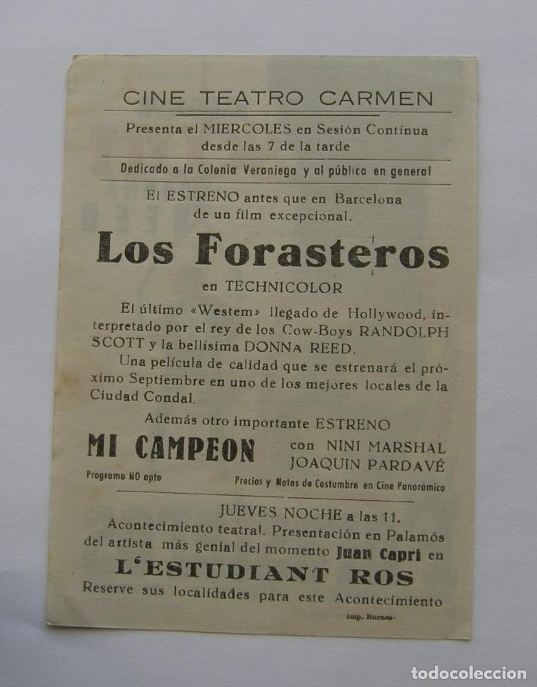 Cine: PROGRAMA DE CINE LOS FORASTEROS - Foto 2