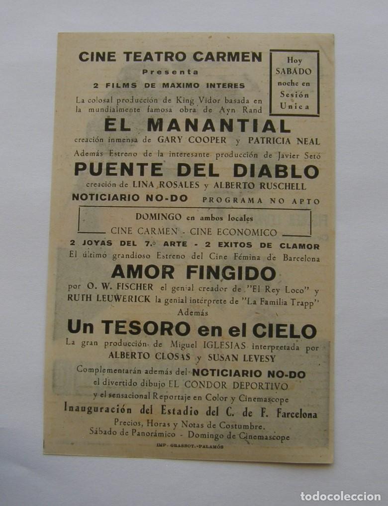 Cine: PROGRAMA DE CINE AMOR FINGIDO - Foto 2
