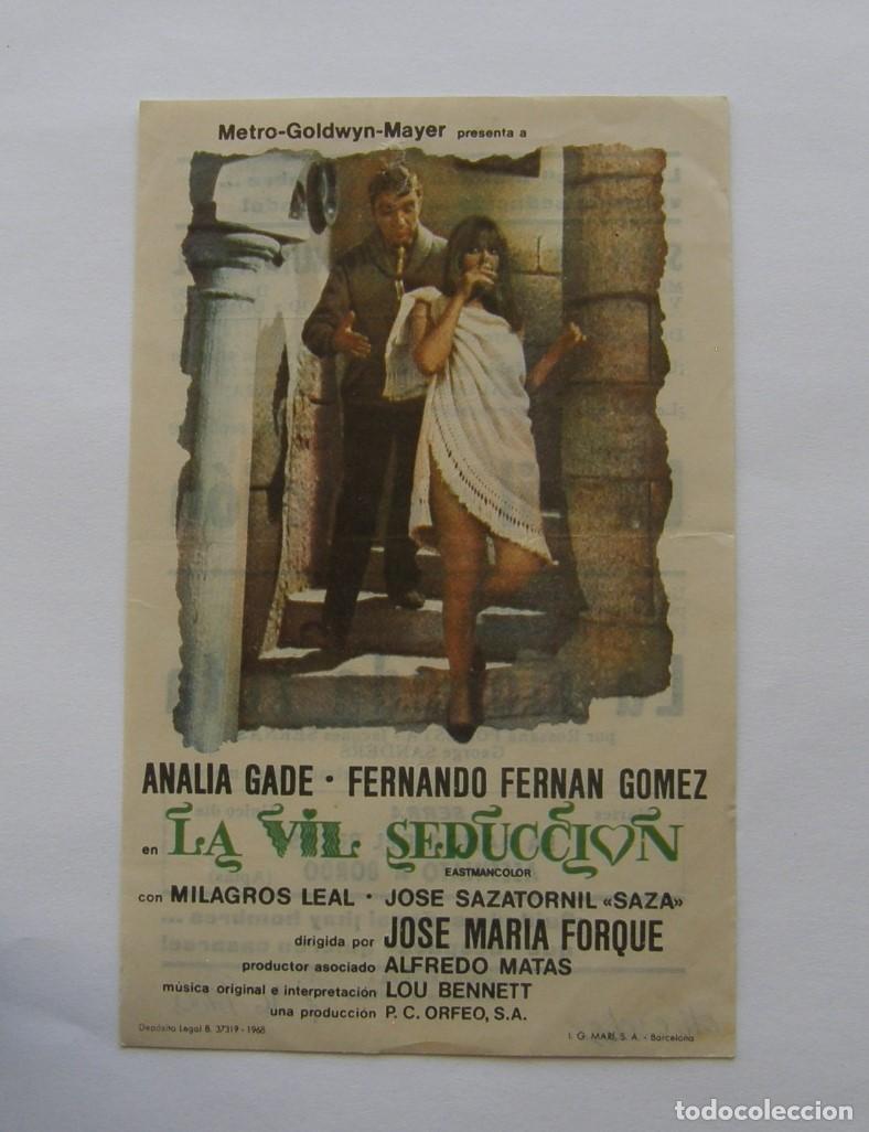 Cine: PROGRAMA DE CINE LA VIL SEDUCCION - Foto 1