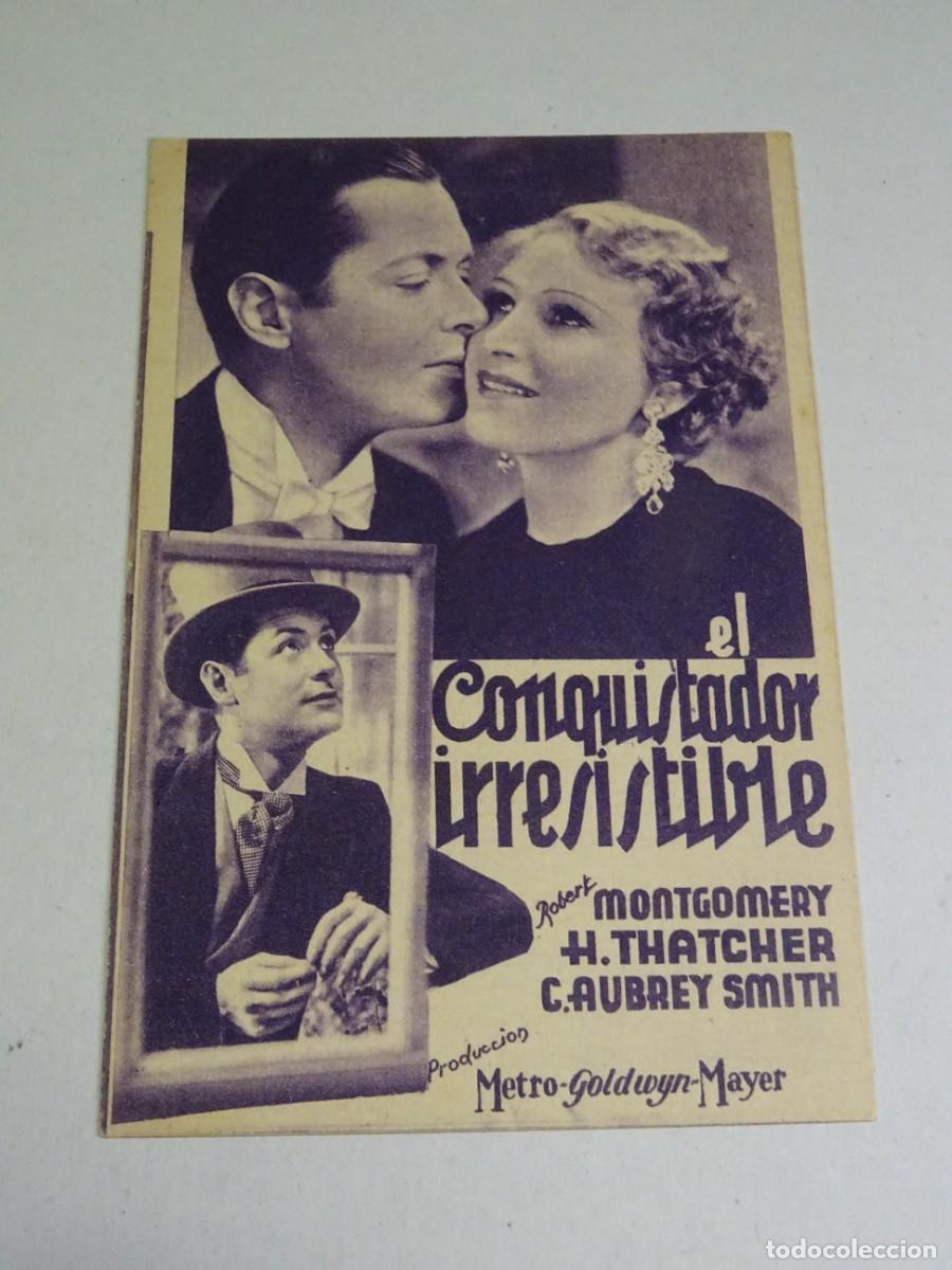 Cine: PROGRAMA DE CINE - EL CONQUISTADOR IRRESISTIBLE - ROBERT MONTGOMERY - Foto 1
