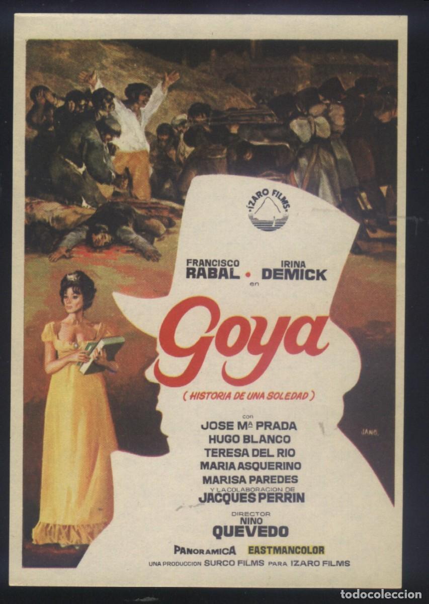  Flyers Publicitaires de films Anciens: Q-11268- Goya, historia de una soledad (Francisco Rabal - Irina Demick - Jacques Perrin)