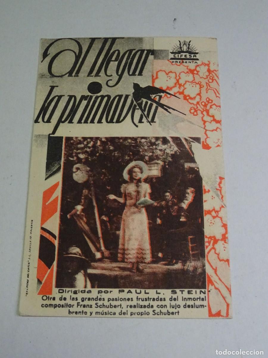 Cine: PROGRAMA DE CINE - AL LLEGAR LA PRIMAVERA - A&Ntilde;O 1935 - Foto 1