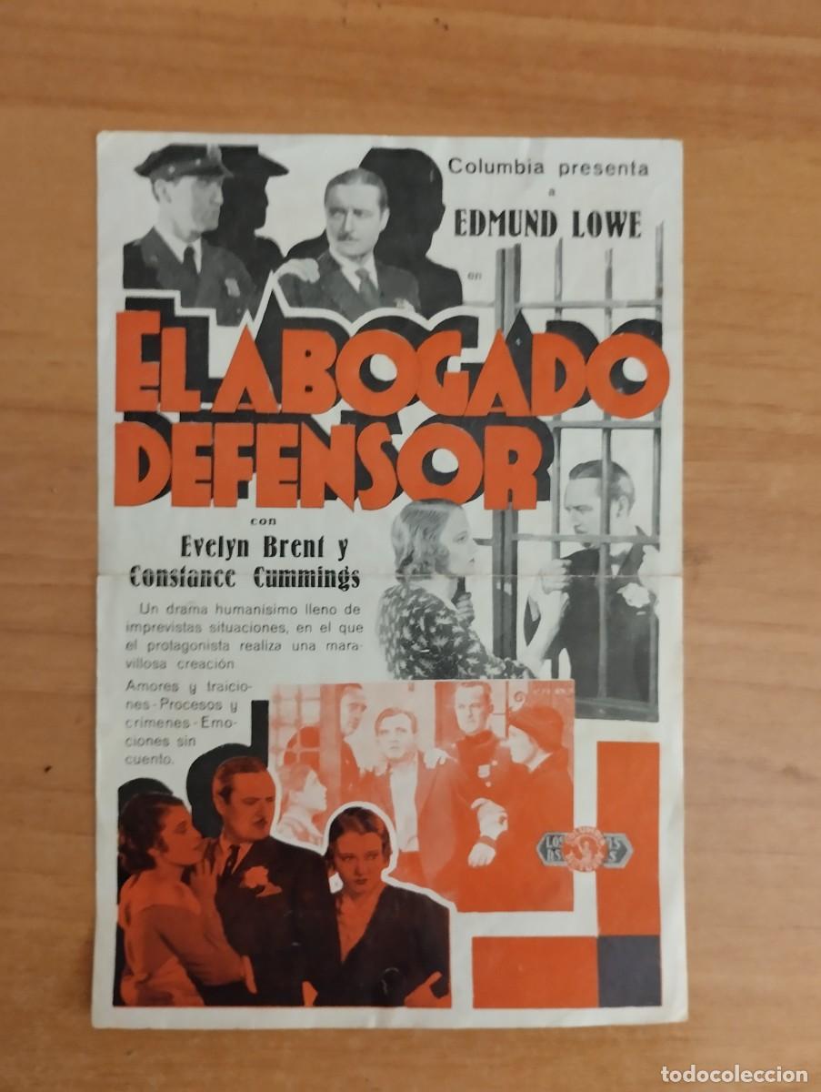 Cine: UNIV-PROGRAMA DE CINE DE LA PELICULA--EL ABOGADO DEFENSOR
