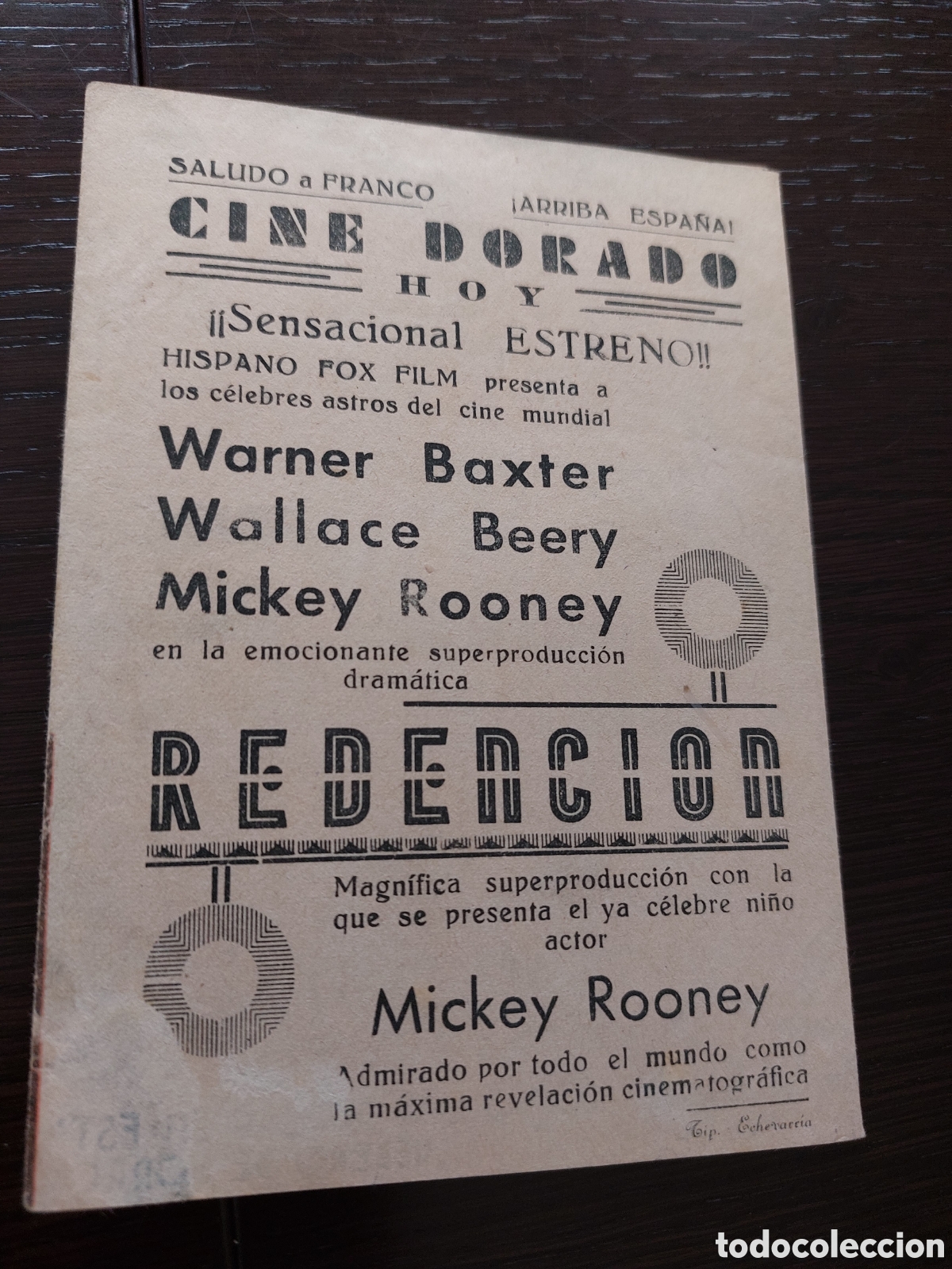 Cine: Programa triple Redenci&oacute;n con Wallace Beery . Cine Dorado. - Foto 5