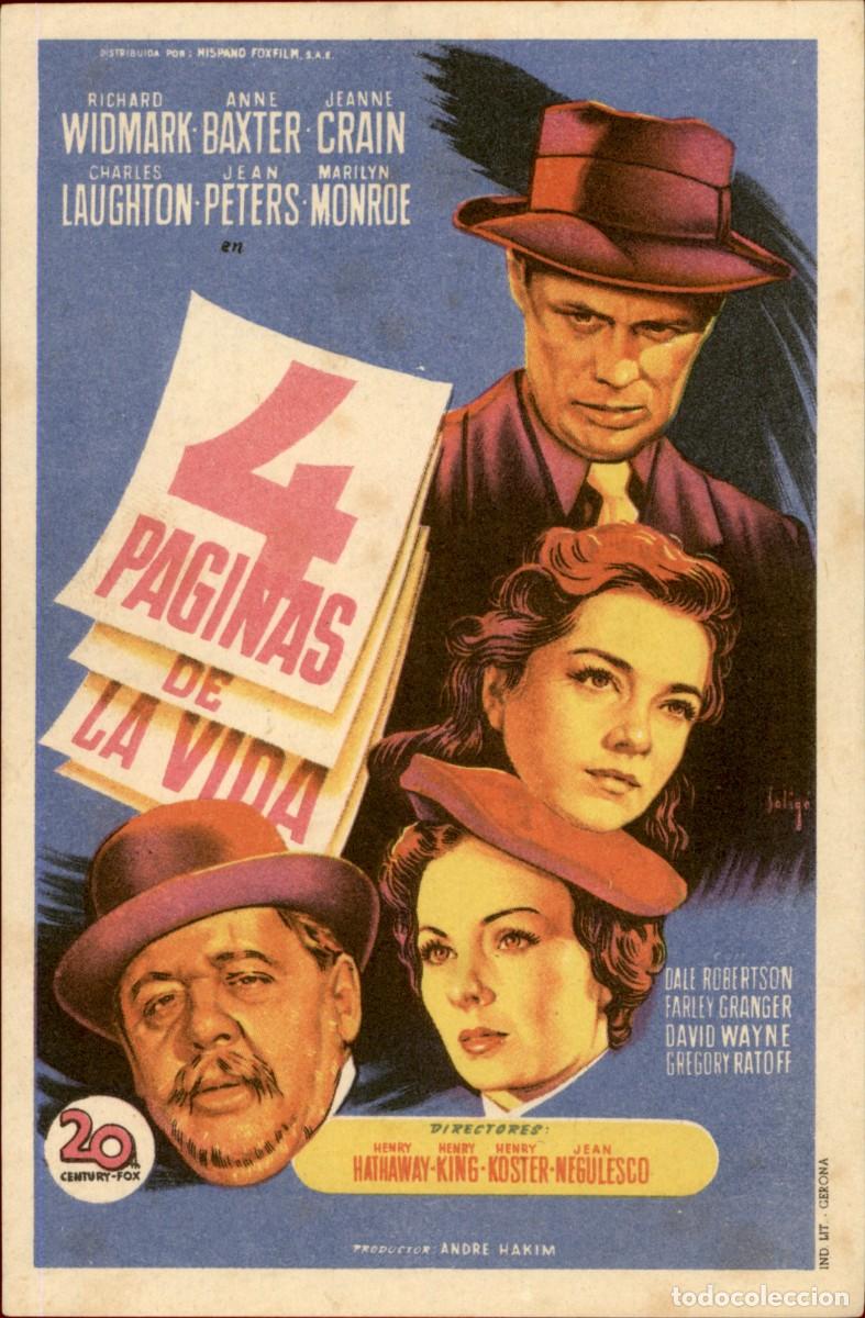 Cine: 4 Paginas de la vida - Richard Widmark Anne Baxter - - Foto 1