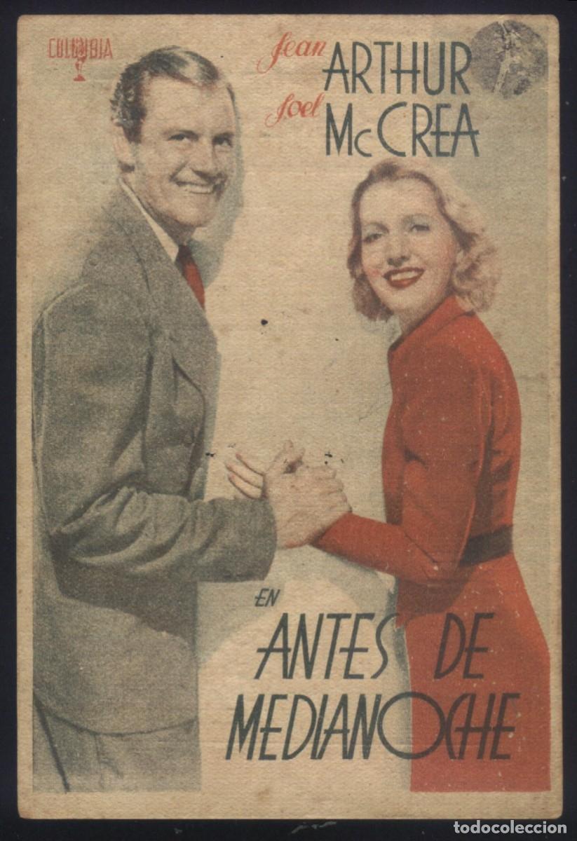  Flyers Publicitaires de films Anciens: Q-11275- ANTES DE MEDIANOCHE (Adventure in Manhattan) (CINE BENLLIURE - VALENCIA) Jean Arthur