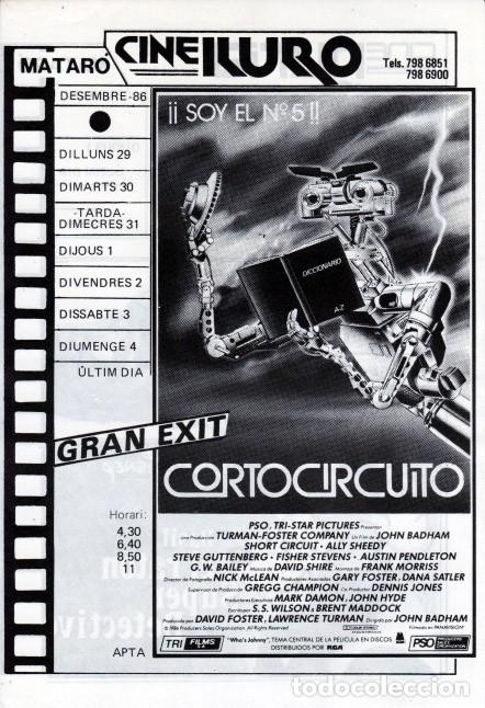 Cine: CORTOCIRCUITO/E.T. (Con publicidad) - Foto 1