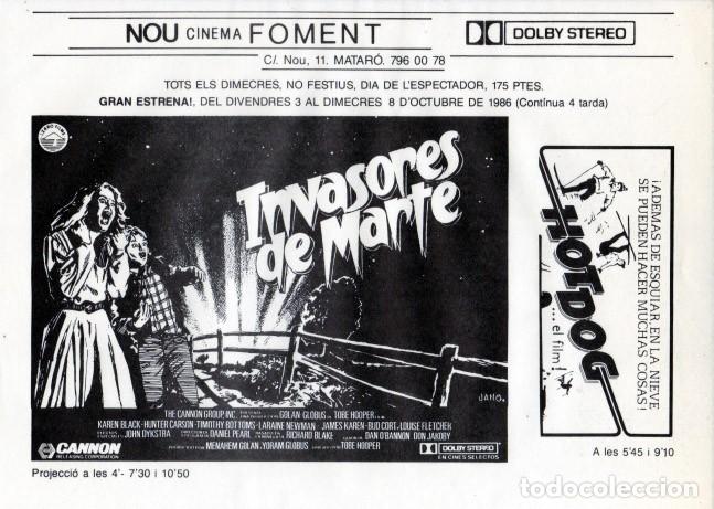 Cine: INVASORES DE MARTE (Con publicidad) - Foto 1