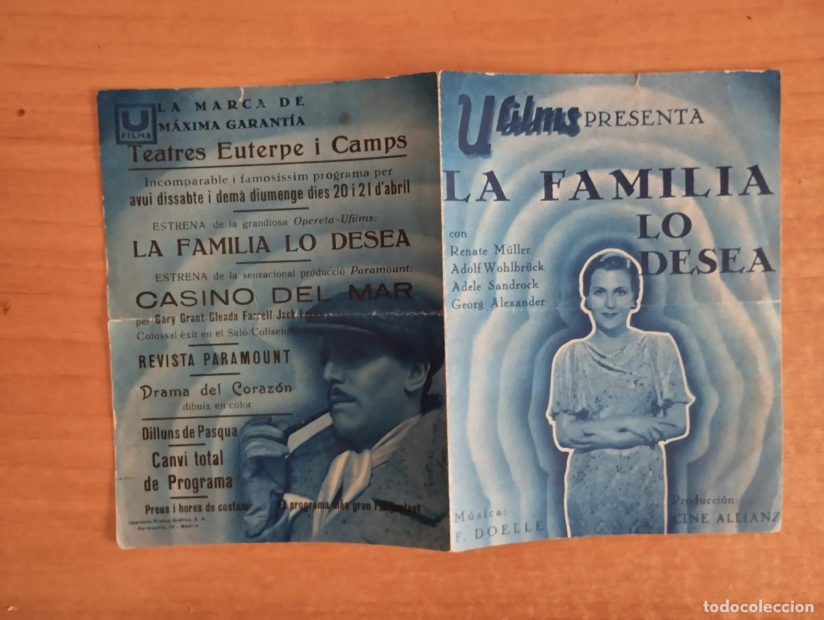 Cine: UNI-PROGRAMA DE CINE DE LA PELICULA--- LA FAMILIA LO DESEA - Foto 1