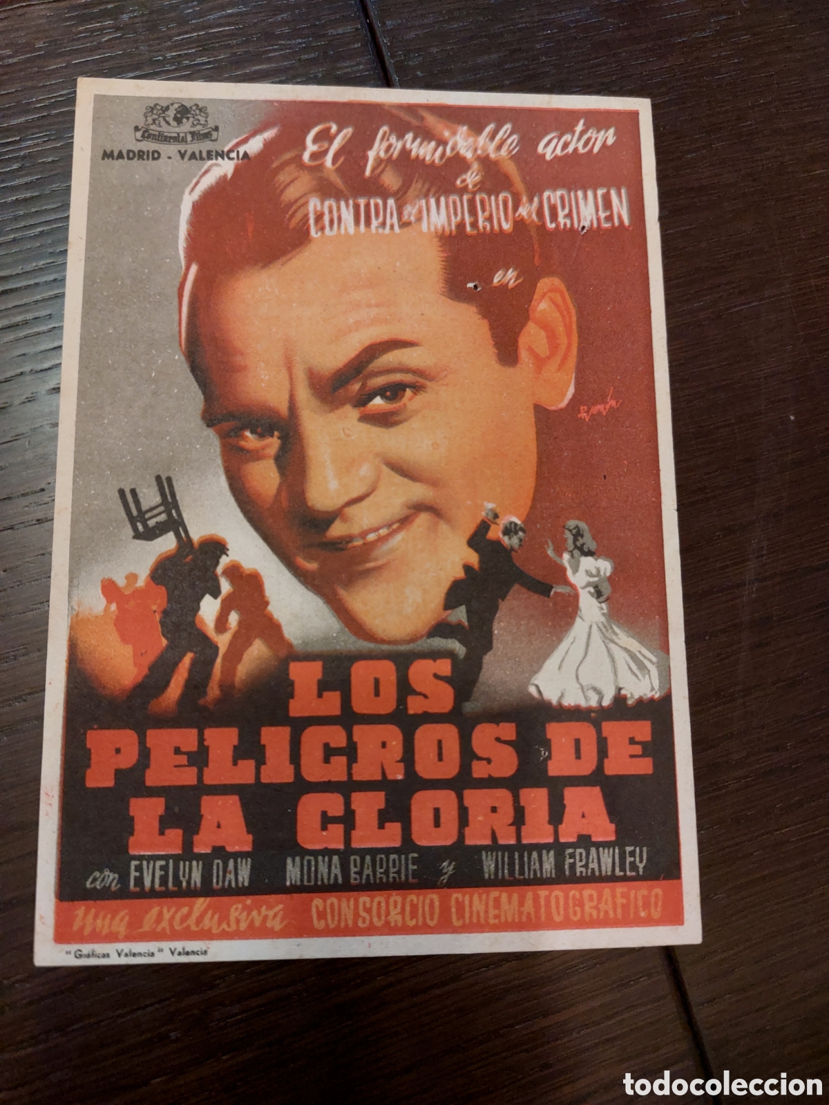 Cine: Programa grande Los peligros de la gloria, James Cagney . Publicidad E.R.E.S.A. - Foto 1