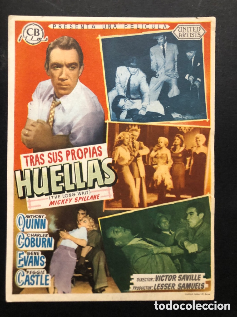 Kino: Programa tras sus propias huellas anthony Quinn con publicidad cine arenas alborada A10