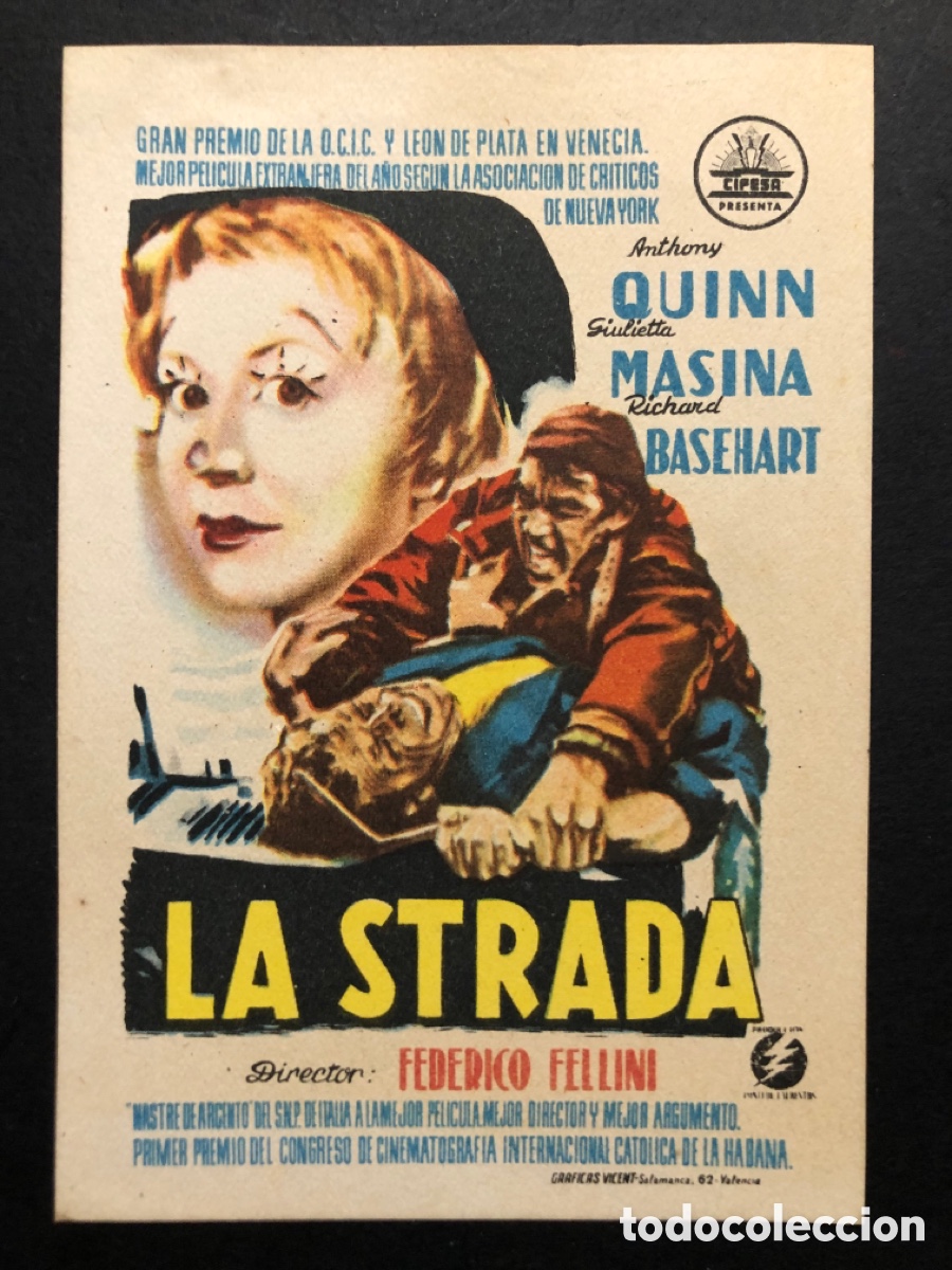 Cine: Programa la Strada anthony Quinn Giulietta Masina A10 - Foto 1