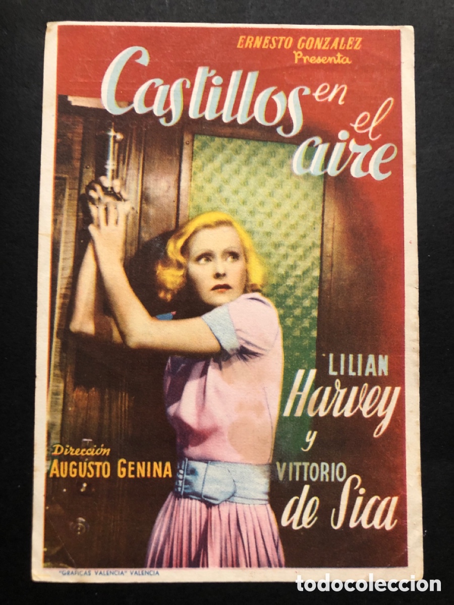  Flyers Publicitaires de films Anciens: Programa castillos en el aire lilian harvey con publicidad cine victoria A10
