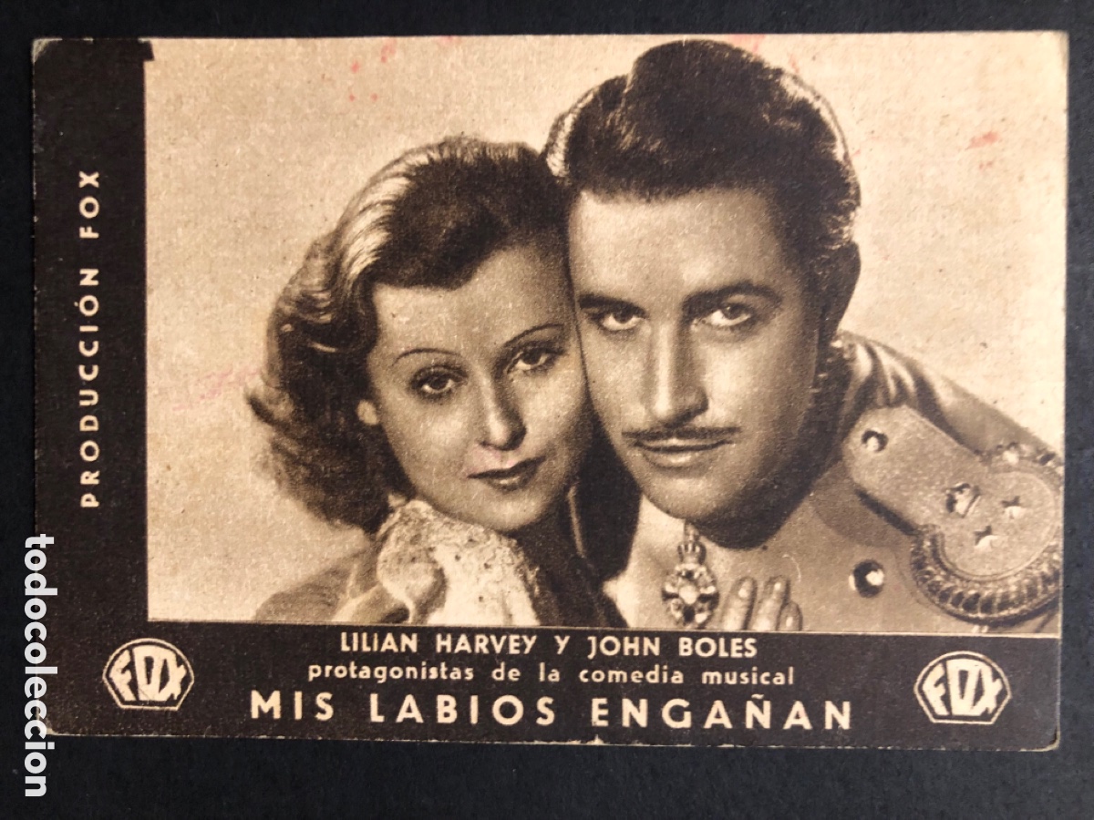  Flyers Publicitaires de films Anciens: Programa mis labios enga&ntilde;an lilian harvey con publicidad salon royal A10