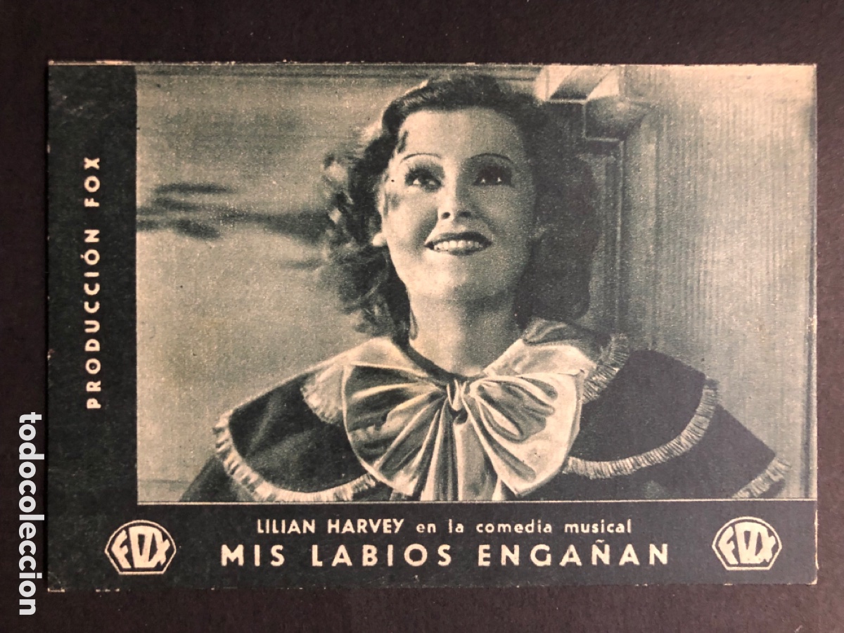  Flyers Publicitaires de films Anciens: Programa mis labios enga&ntilde;an lilian harvey con publicidad sociedad musical alboraya A10